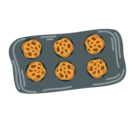 Tray Of Chocolate Chip Cookies Clipart