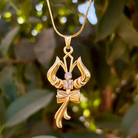 Trishul Om & Damru Pendant With Chain – Urban Gadget