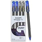 Luxor Schneider Gelaxy|Refillable Gel Pen|Pack of 4(Blue)|0.7mm Precise ...