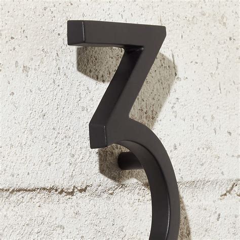 Aurele 4" Matte Black House Numbers | CB2 Canada