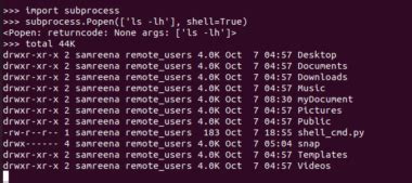 Python Execute Shell Commands 的图像结果