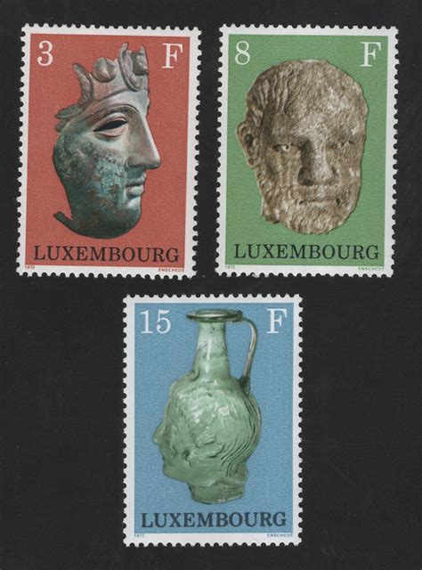SCG12218 - Luxembourg 1972 Archaeological Artifacts Series (3-Value Se ...