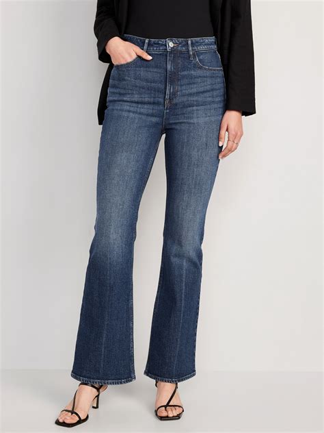 Womens Dark Wash Flare Jeans at Andrea Delreal blog