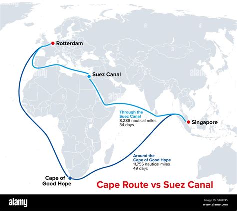 Map of the suez canal hi-res stock photography and images - Alamy