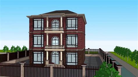 两层半新农村别墅设计图纸，CAD设计图+高清效果图_三层别墅设计图_图纸之家