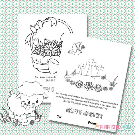 Free Printable Christian Easter Cards To Color 2025 - The Purposeful Mom