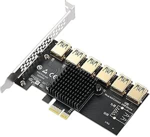 Etzin PCI-E 1 to 6 USB Slots Riser Card, Higher Stability USB 3.0 ...