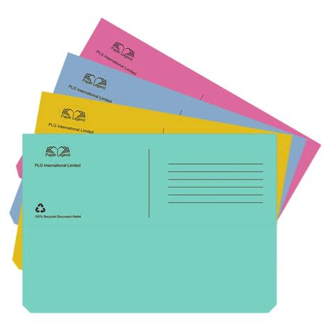 (Pack of 60) A4 Pastel Foolscap Document Wallet Half Flap - 250 GSM ...