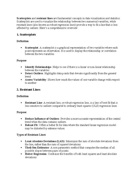 DEV8 - DEV8 - Scatterplots and resistant lines are fundamental concepts ...