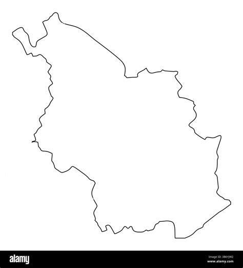 Cologne city, outline map isolated on white background, Germany Stock ...