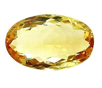 Takshila Gems® Natural Yellow Topaz Stone 5.25 Ratti / 4.72 Carat ...
