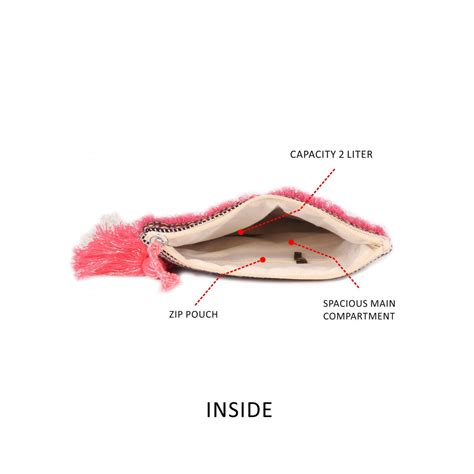 Womens White With Black Colour Striped Woven Makeup/Travel Pouch With ...