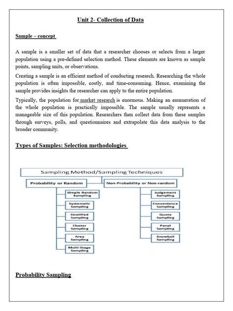 MR Unit 2 | PDF | Sampling (Statistics) | Statistics