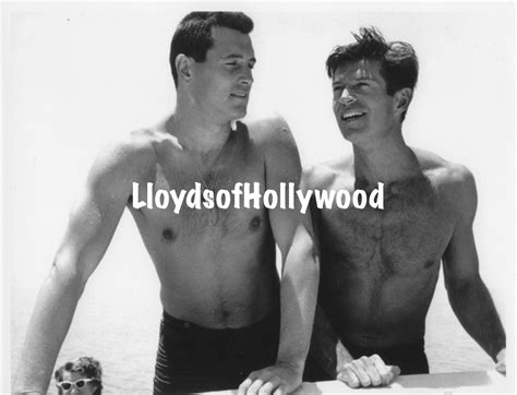 Rock Hudson George Nader BFF Hollywood Hunks in Pool Gay Actors ...