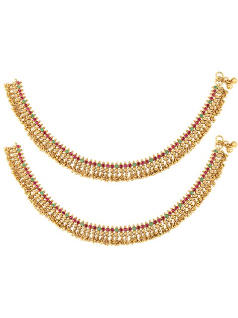 Ethnic Beaded Bridal Anklet Pair – Peora