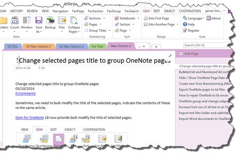 Image result for How to Move OneNote Section Tab