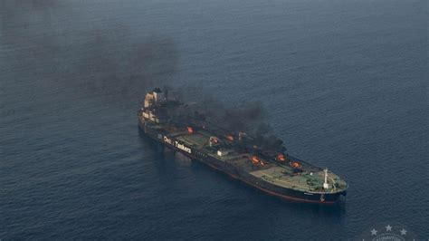 Burning oil tanker in Red Sea towed to safety after Houthi rebels ...