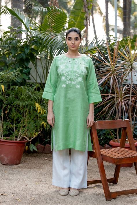 Spring Green-Grey Linen Pair