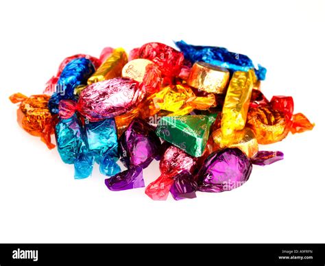 Individually wrapped chocolates Cut Out Stock Images & Pictures - Alamy