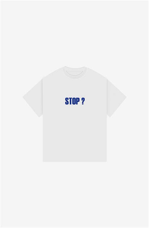 STOP WHITE OVERSIZED T-SHIRT – DRIP MY LOOK CLOTHING