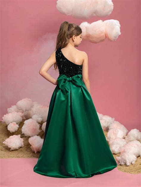 Tween Girls' Sleeveless Sequin Fishtail Hem Party Dress With ...