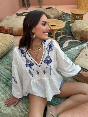 Buy MISS MOSA BY AKANKSHA Ari Embroidered Summer Top White Online