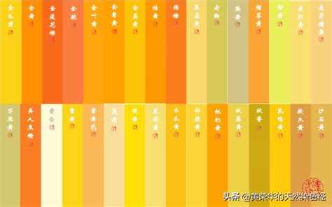 黄色有多少种颜色分别叫什么，中国传统黄色色谱96色 - 思埠