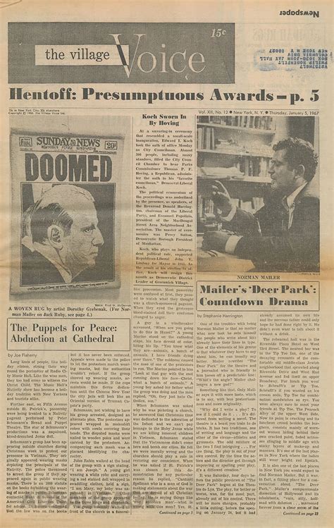 Village Voice archive January 5, 1967 | ADSAUSAGE ARCHIVES | Access to ...