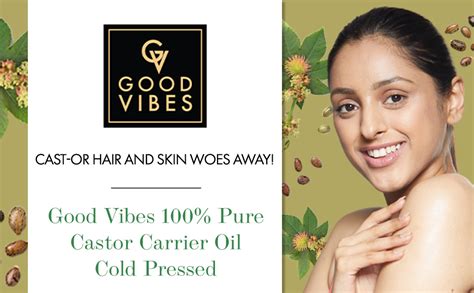 Good Vibes 100% Pure Castor Cold Pressed Carrier Oil For Hair & Skin ...