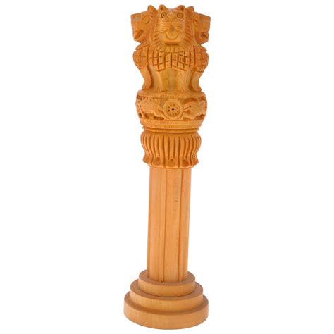 Starstell Wooden Handcraft Ashoka Pillar Miniature Statue or National ...