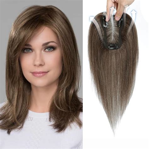 Amazon.com : FU SHEN Remy Human Hair Toppers for Thinning Hair ...
