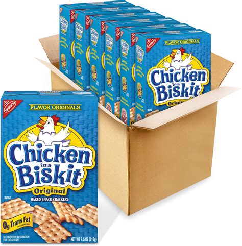 Amazon.com: Chicken in a Biskit Original Baked Snack Crackers, 6 - 7.5 ...