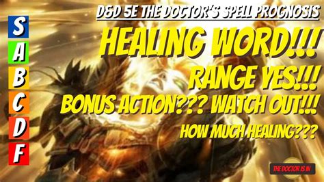 The 1st Level Spell Healing Word Will Save Your Life And Your Party in ...