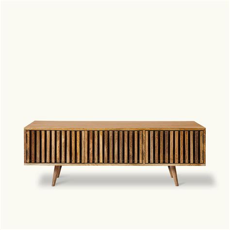 Rainer TV Unit in Natural Wood – Crafts Mill Bespoke Furniture
