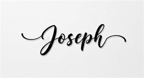 Elegant Cursive Name Joseph, Artistic Calligraphy Stock Illustration ...