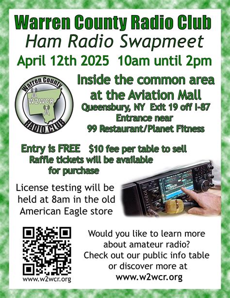 W2WCR Spring Swap Meet 2025, 578 Aviation Rd, Queensbury, NY 12804-1804 ...