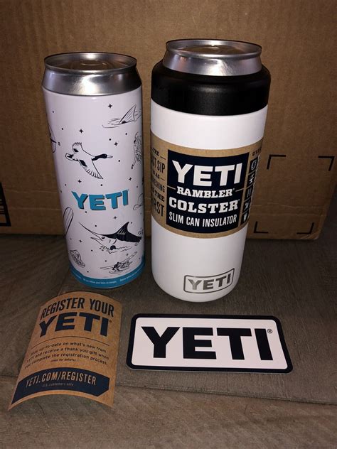 YETI Rambler 12oz White - Slim Can Colster Koozie (Brand New) | eBay