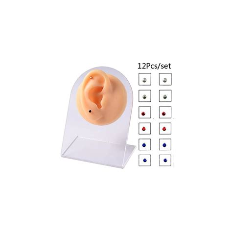 COLORFUL BLING 12pcs Crystal Nose Lip Ring Set Fake Ear Stud India | Ubuy