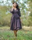 Shop wrap dress: Bobby block print wrap dress online at bebaakstudio ...