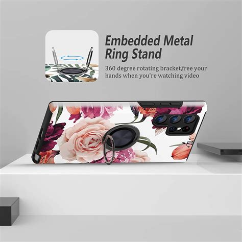 Buy Samsung Galaxy S22 Ultra Case for Women,Hosgor Pink Fresh Flower ...