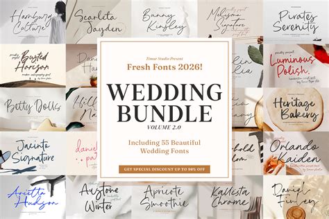Beautiful Wedding Font Bundle Vol.2 - timurtype
