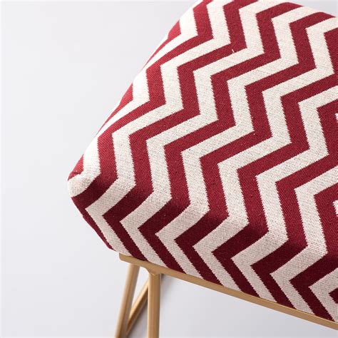 Buy Maroon Zig Zag Metallic Stool Online at Best Prices In India ...