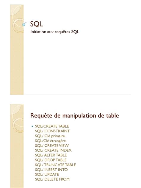 Image result for SQL Tutorial Francais