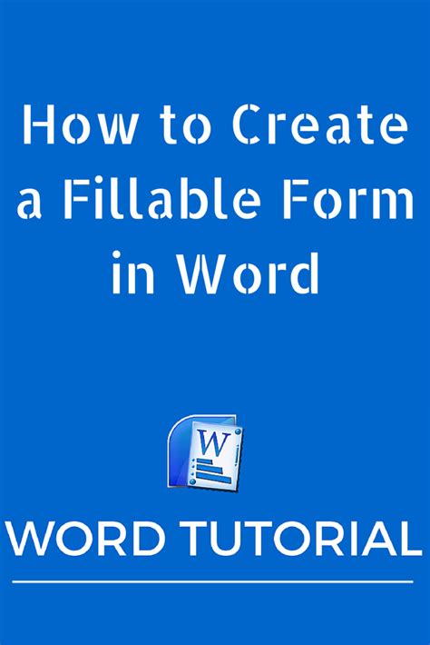 Image result for How to Create Word Fillable Form