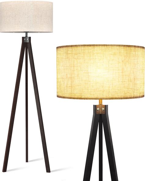 LEPOWER Tripod Floor Lamp, Mid Century Modern Standing Lamp, Wooden ...