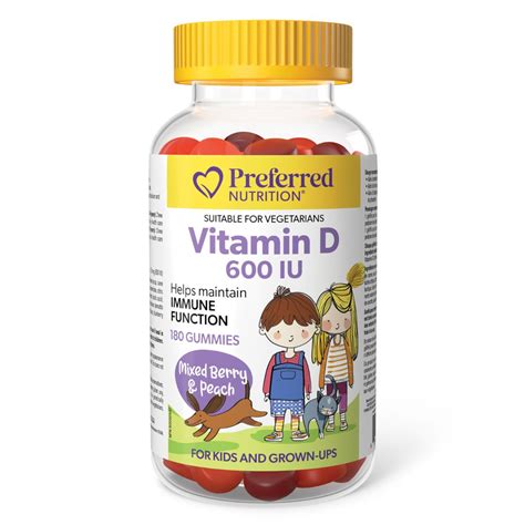 Preferred Nutrition Vitamin D 600 IU Gummy (180s) – Lifestyle Markets