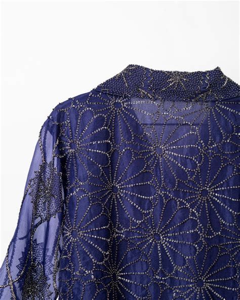 Purple Hand Beaded Short Jacket