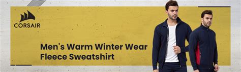 Corsair Men's Fleece Warm Winter Wear Collar Neck Regular Fit Zipper ...