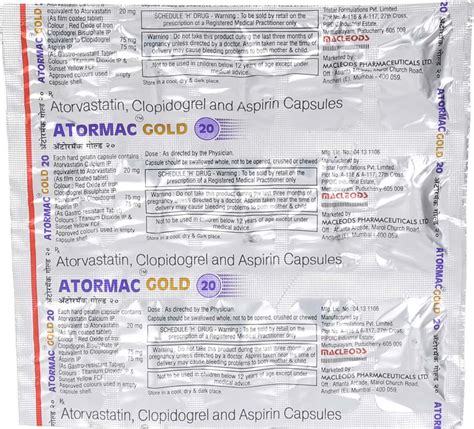Atormac Gold 20mg Strip Of 15 Capsules: Uses, Side Effects, Price ...