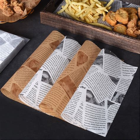 50PCS Sandwich Wrap Papers Deli Paper Sheets Food Basket Liners Grease ...